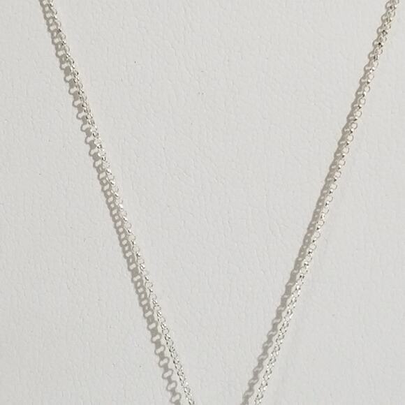 LC silver tone 30" necklace w/ 3" ext. 1" pendant 1.1724 - Picture 3 of 5